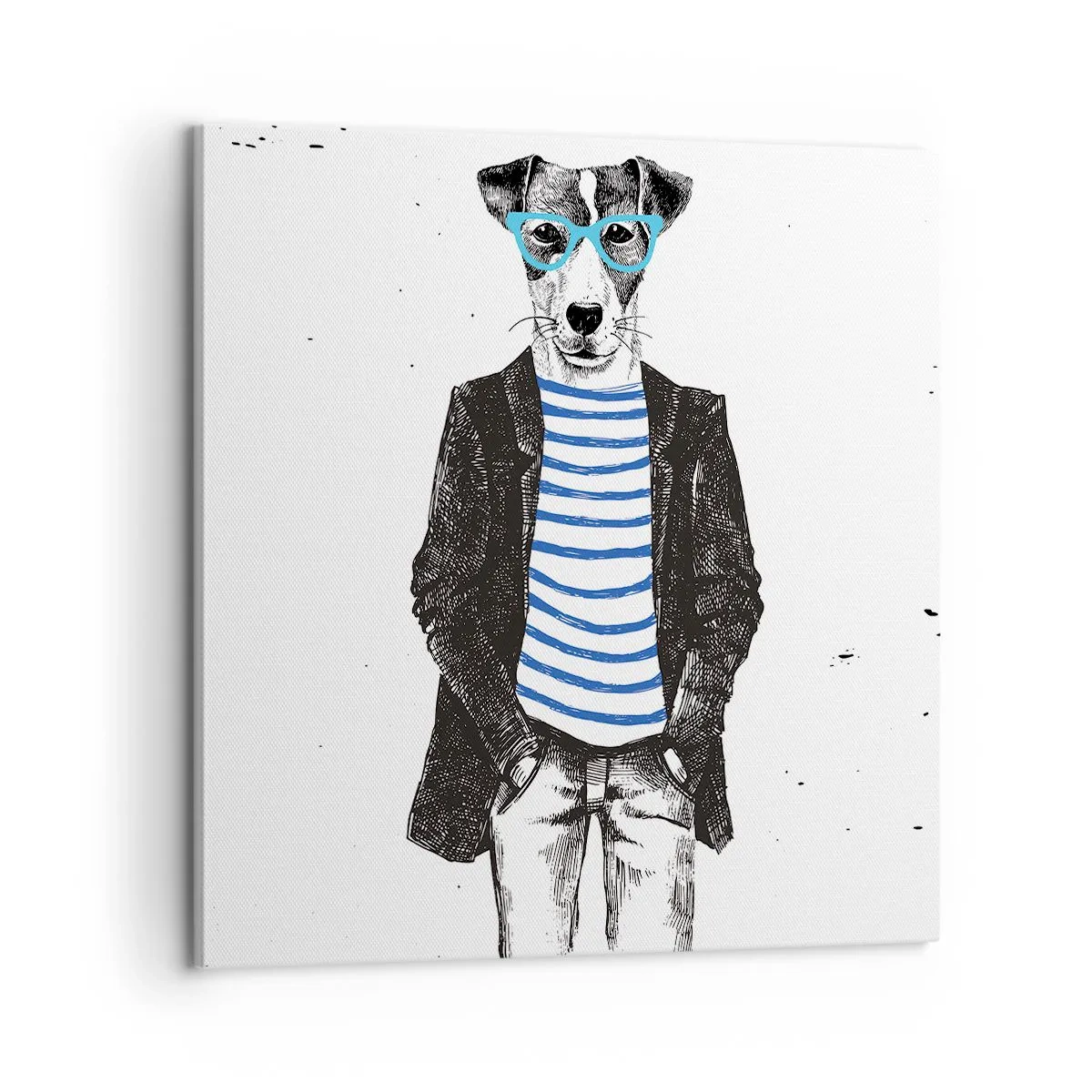 Canvas picture - Gentleman Dog - 60x60 cm