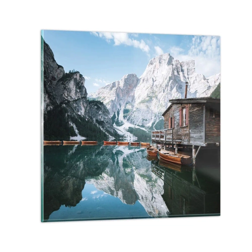 Glass picture - Crystal, Mountain Morning - 50x50 cm