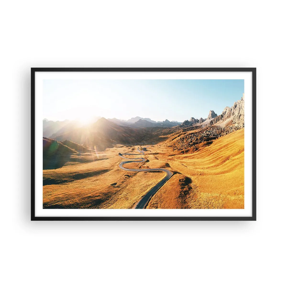 Poster in black frame - In a Golden Valley - 91x61 cm