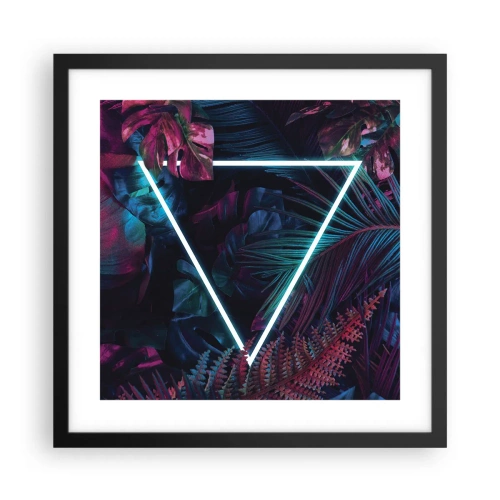 Poster in black frame - Disco Style Garden - 40x40 cm