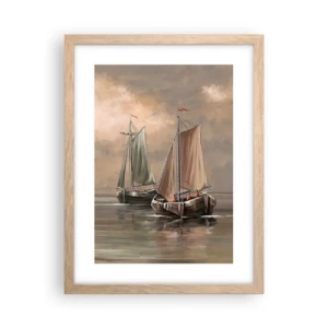 Poster in light oak frame - Return of Sailors - 30x40 cm