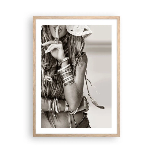 Poster in light oak frame - Like a Girl - 50x70 cm