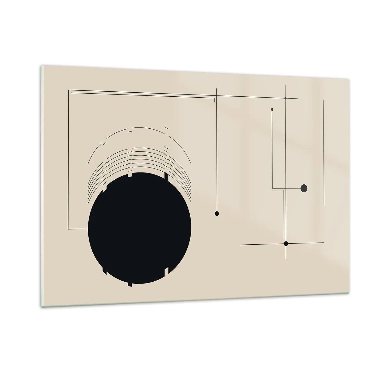 Glass picture - Springy and Dynamic Composition - 120x80 cm