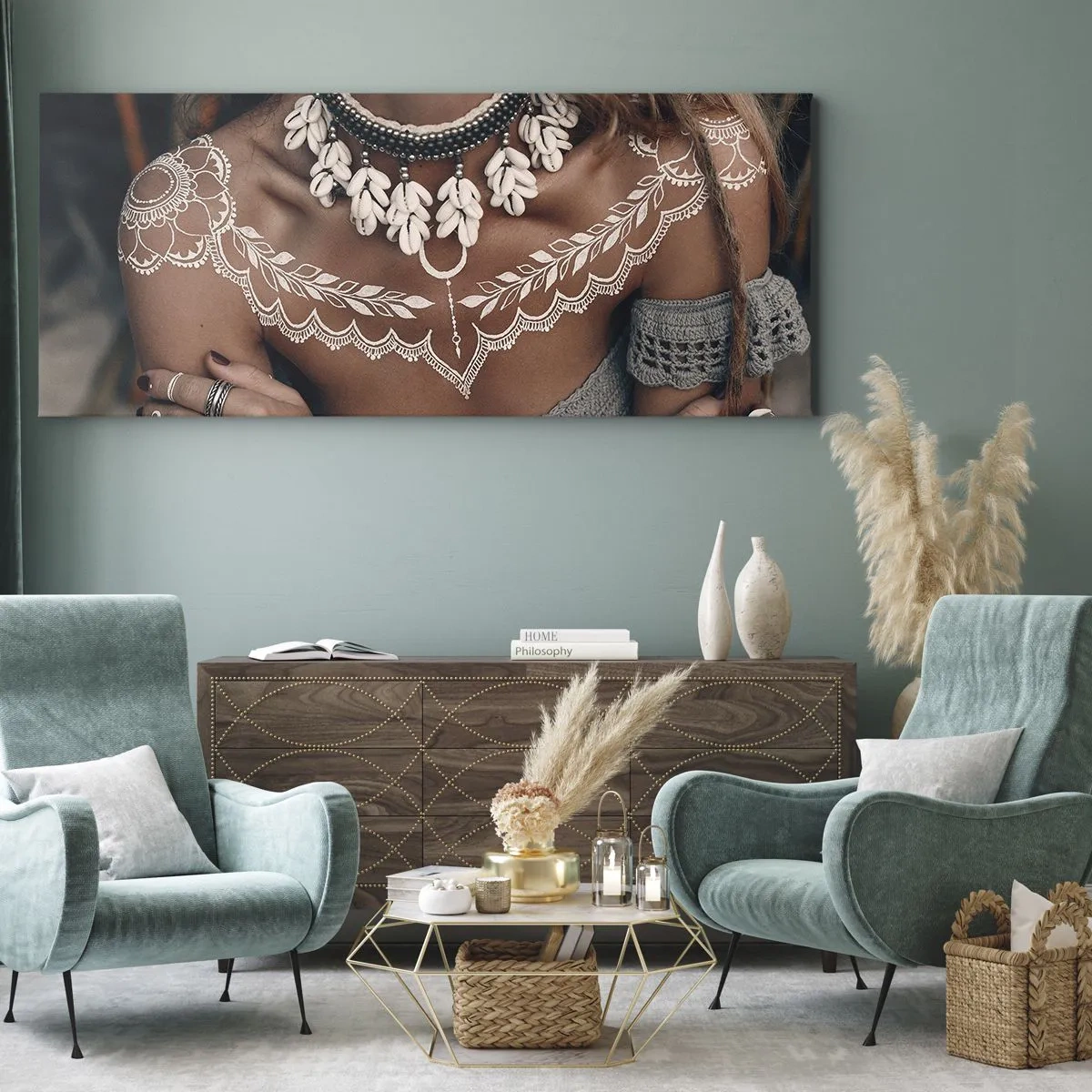 Canvas picture - Talismans, Rituals of Womanhood - 100x40 cm