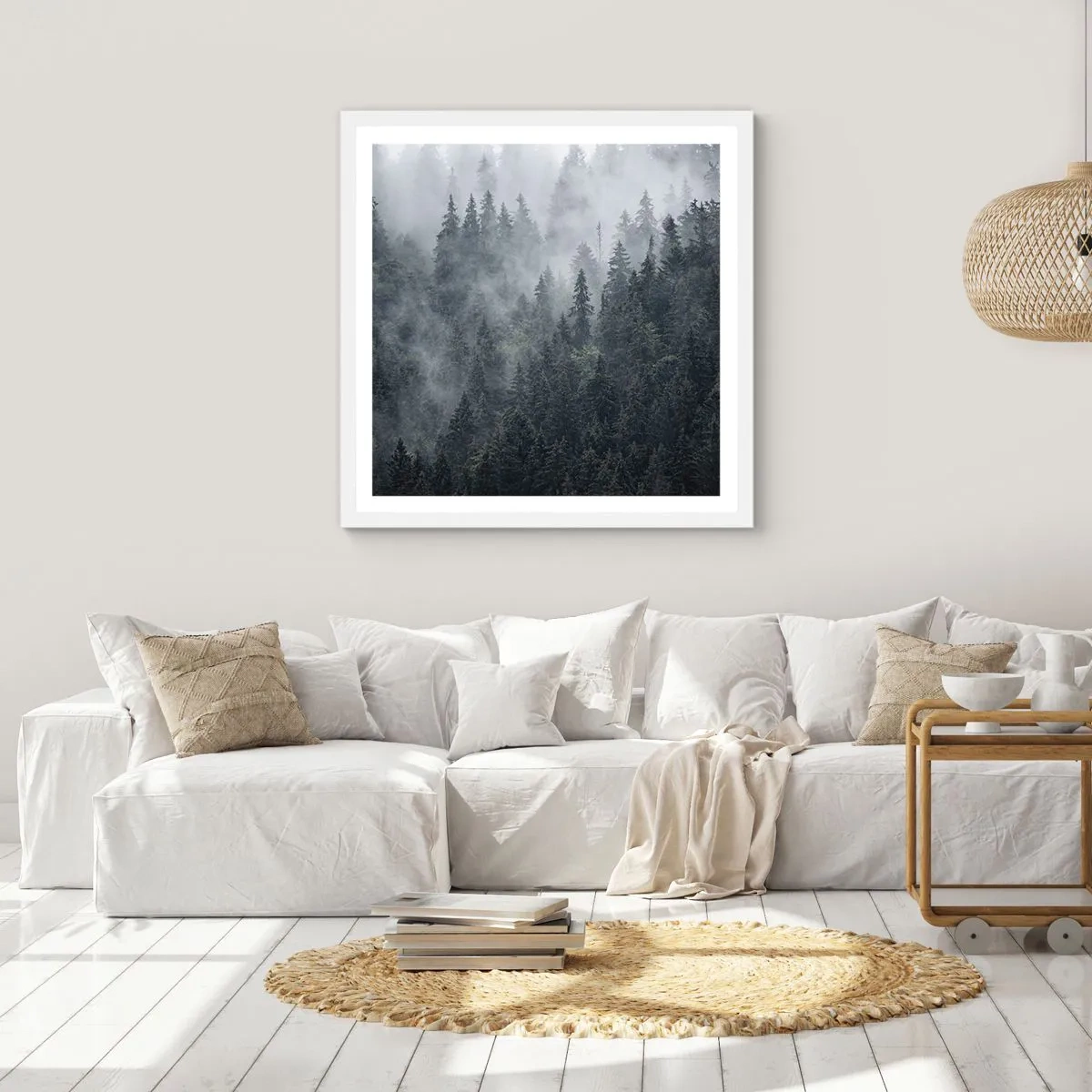 Poster in white frmae - Forest World - 30x30 cm
