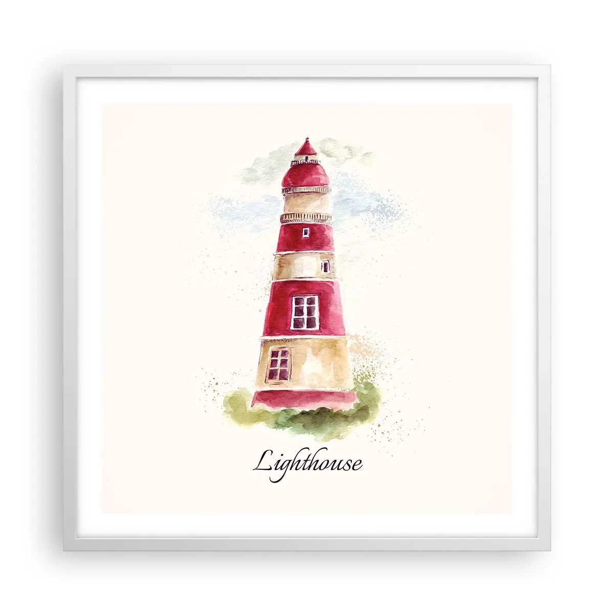 Poster in white frmae - Around It the Weather Is Always Nice - 60x60 cm