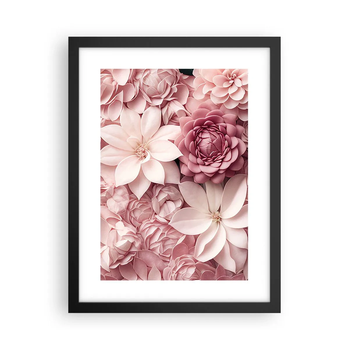 Poster in black frame - In Pink Petals - 30x40 cm
