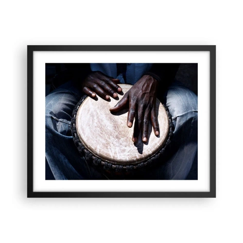 Poster in black frame - Live at Your Own Rhythm - 50x40 cm
