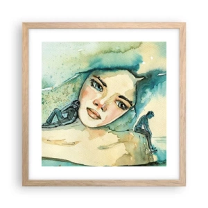 Poster in light oak frame - Am I Blue? - 40x40 cm