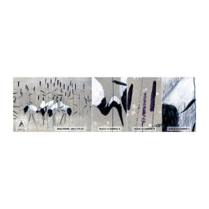 Photo Wallpaper Sample Self-Adhesive Deluxe Sticker - Birds of Feather - Crane, Bird, Nature - 100x30 cm