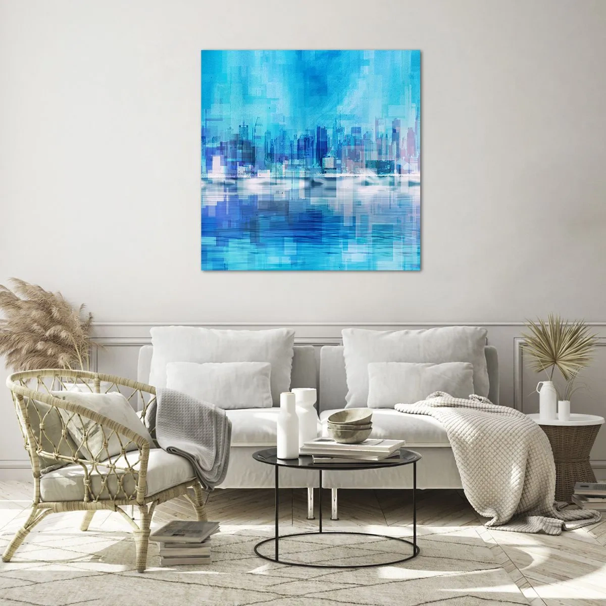 Glass picture - Sunk in Blue - 30x30 cm