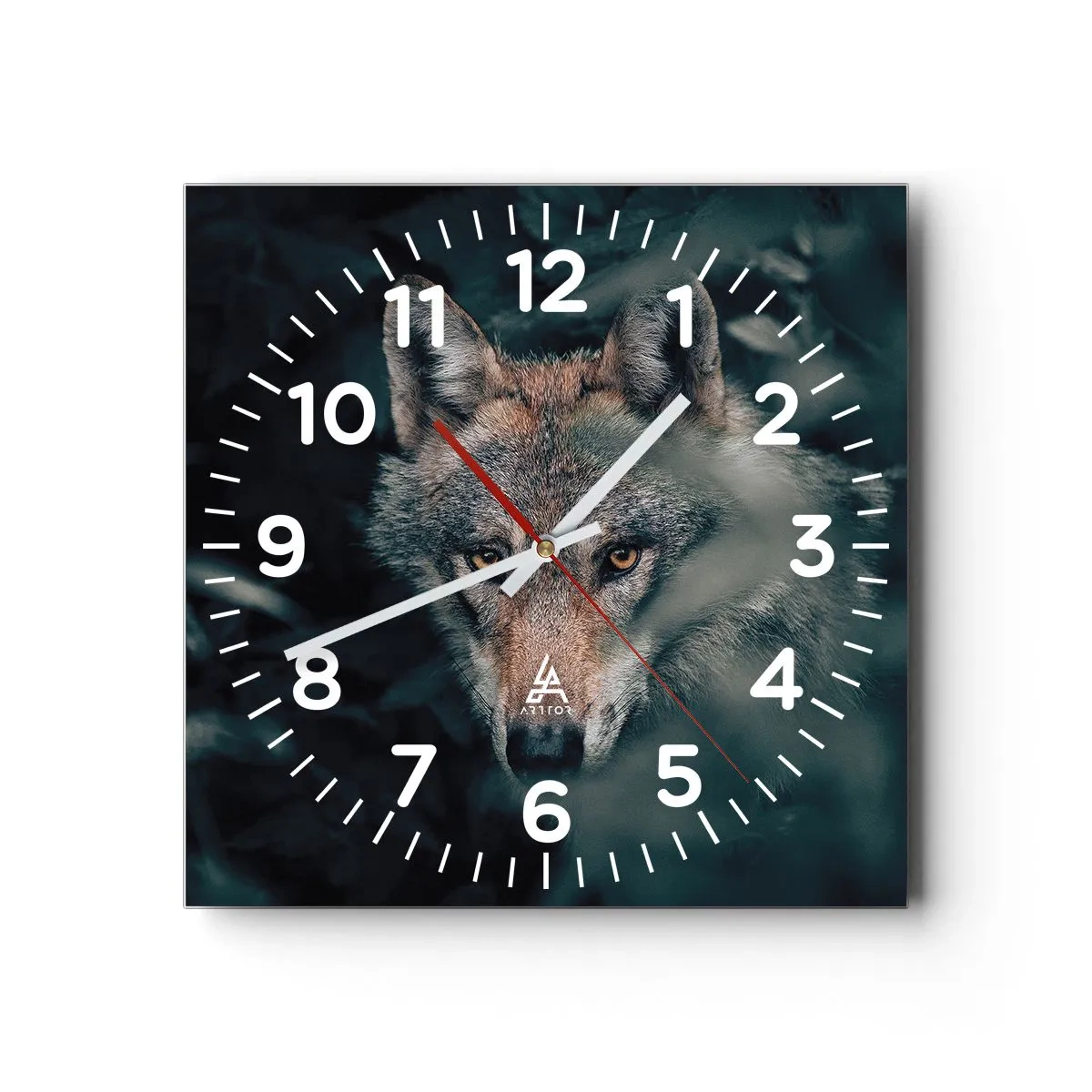 Wall clock - Clock on glass - Hunter - 40x40 cm