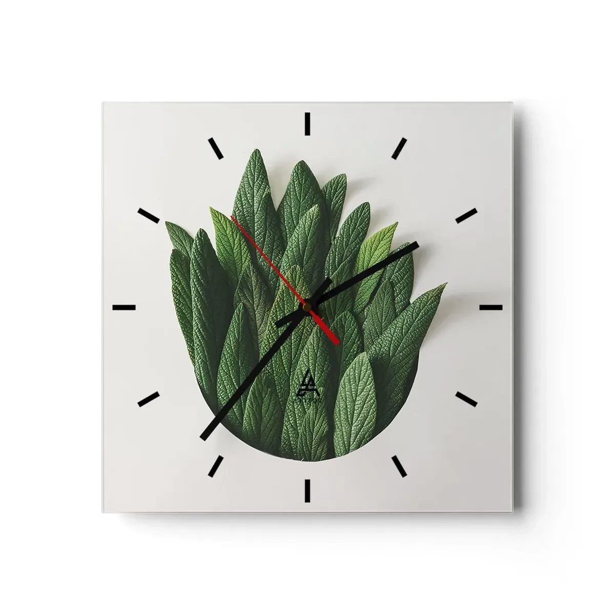 Wall clock - Clock on glass - Untamed Curiosity - 40x40 cm