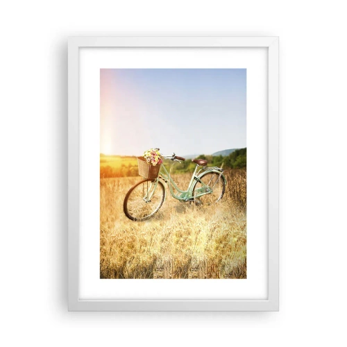 Poster in white frmae - I will Stay Here for a While - 30x40 cm