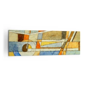 Canvas picture - Cubism on a Construction Site - 160x50 cm