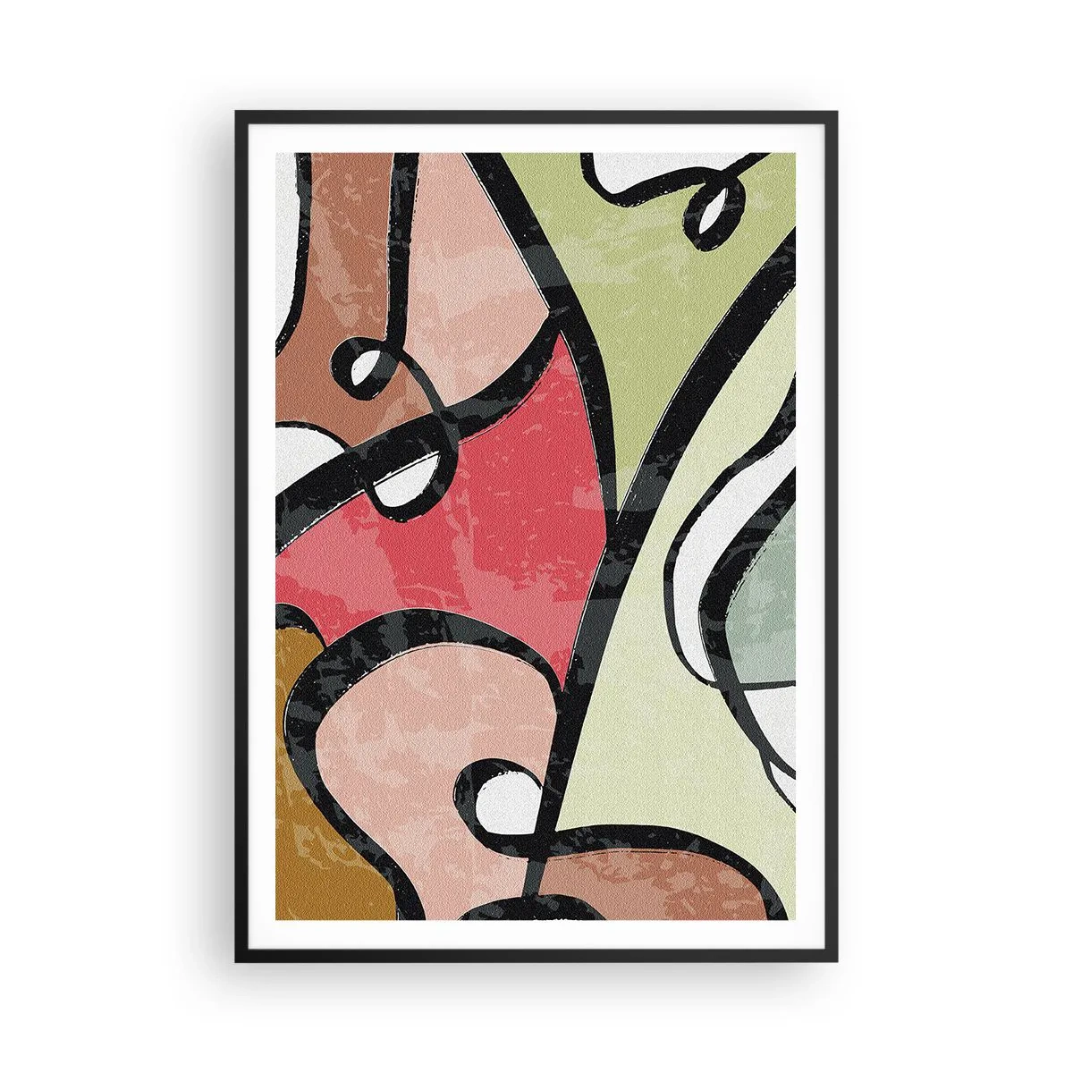 Poster in black frame - Pirouettes Among Colours - 70x100 cm