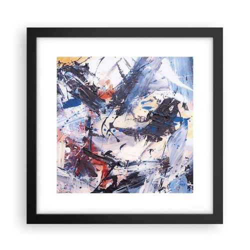 Poster in black frame - Crazy Dance of Abstraction - 30x30 cm