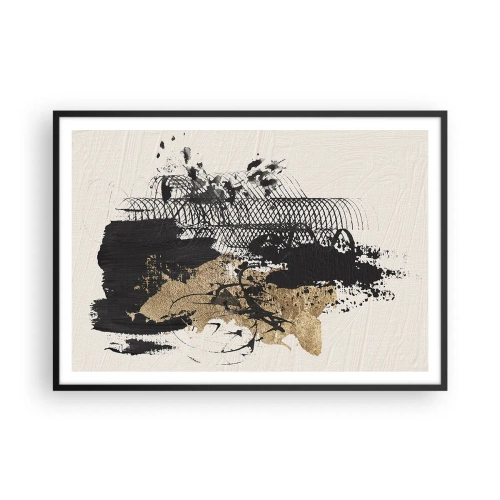 Poster in black frame - Composition With Passion - 100x70 cm