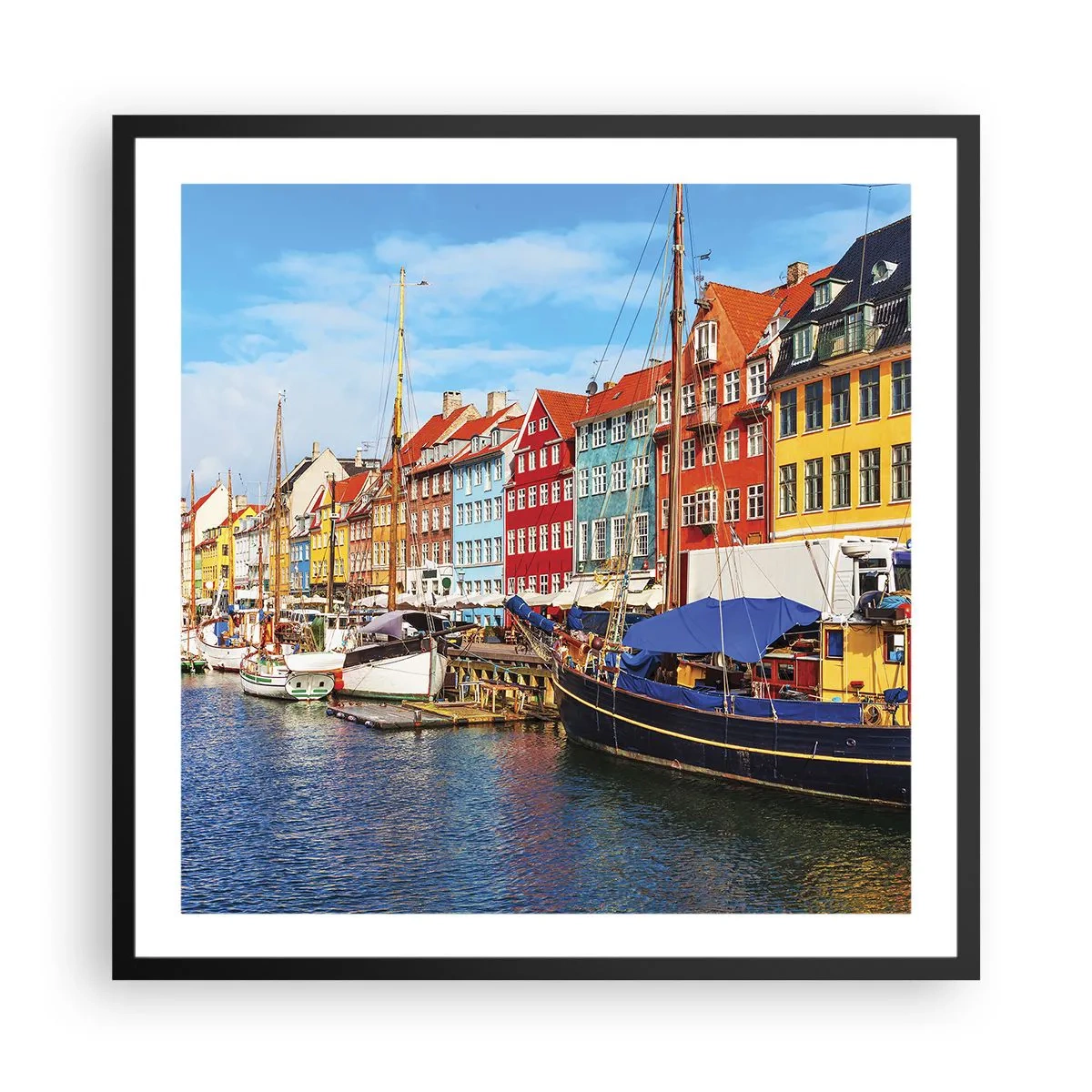 Poster in black frame - Joyful Coast - 60x60 cm