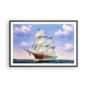 Poster in black frame - Proudly with Wind - 91x61 cm