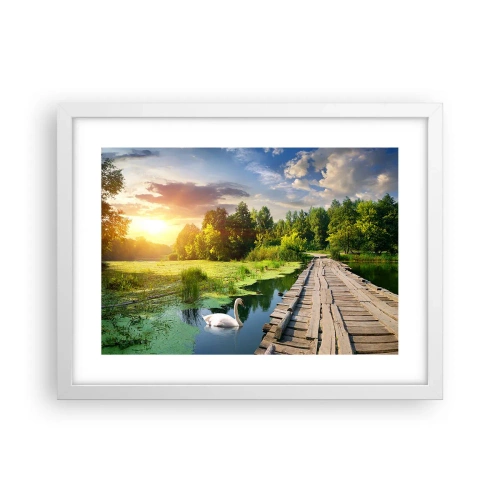 Poster in white frmae - Summer Everywhere - 40x30 cm