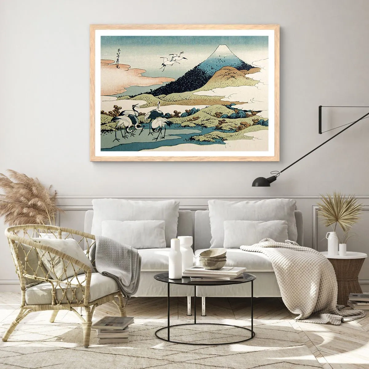 Poster in light oak frame - In a Japanese Spirit - 70x50 cm