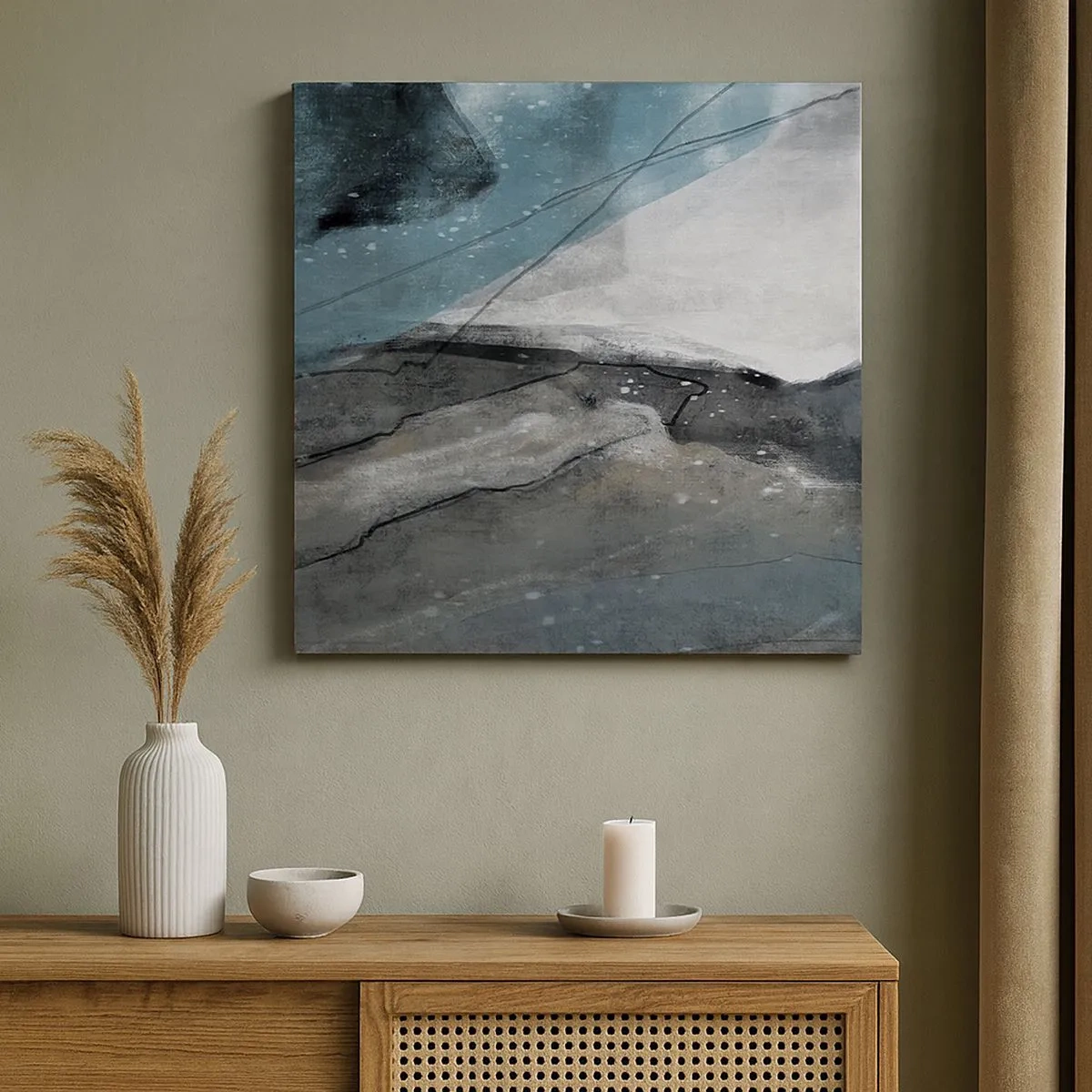 Canvas picture - Abstract: Rocks and Ice - 30x30 cm