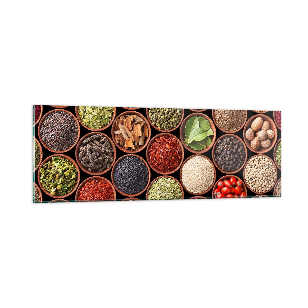 Glass picture - All Flavours of the World - 90x30 cm