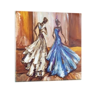 Glass picture - Charming Duo - 70x70 cm
