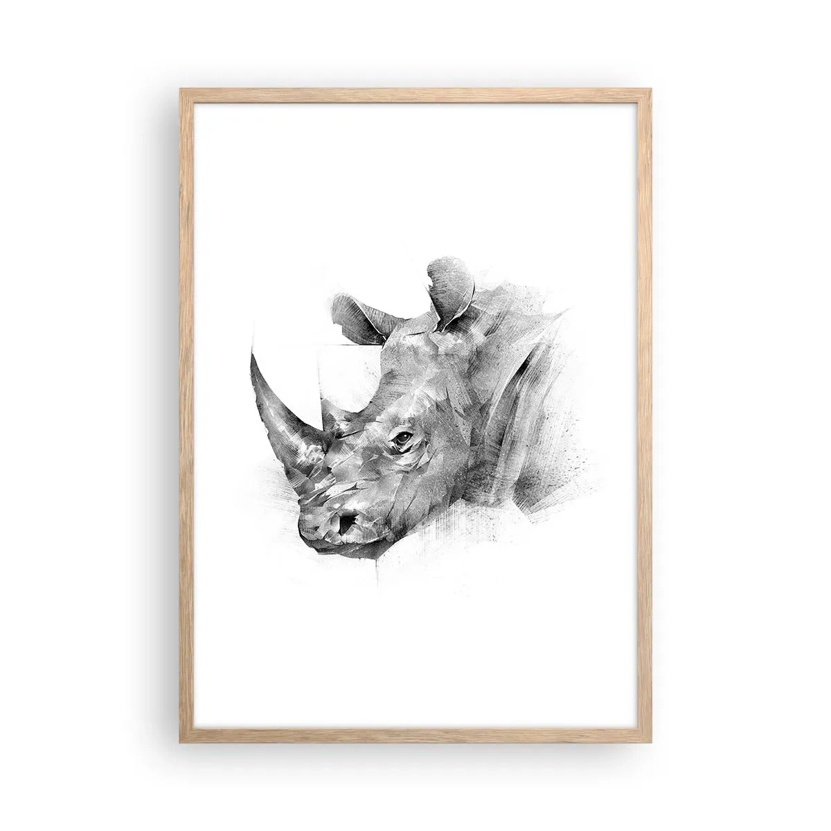 Poster in light oak frame - African Portrait - 50x70 cm