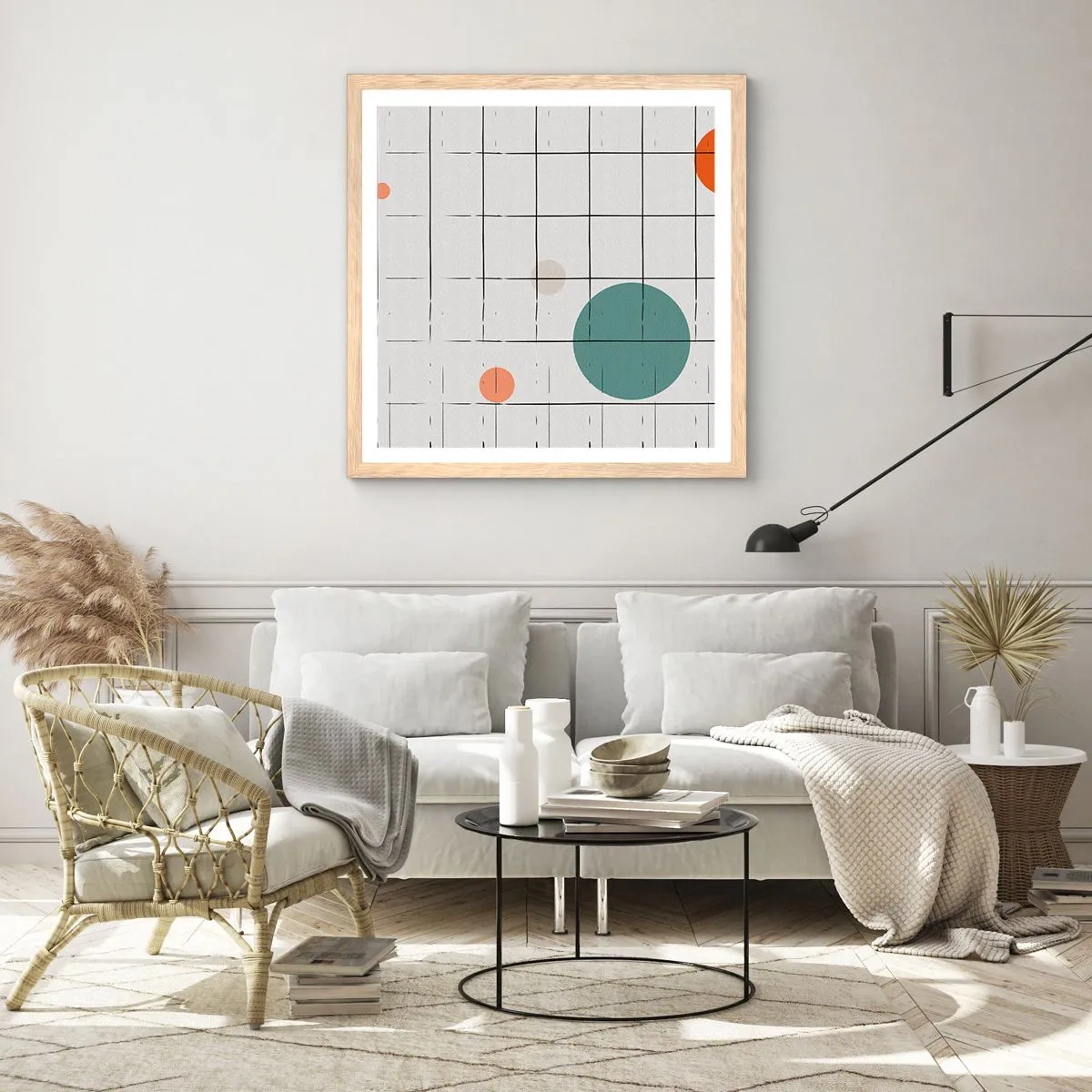 Poster in light oak frame - Imprisoned. Us or Them? - 30x30 cm