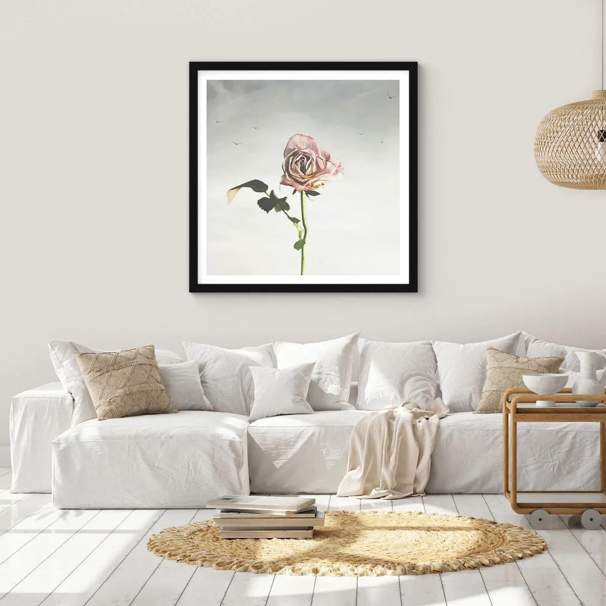 Poster in black frame - Welcoming of Spring - 60x60 cm