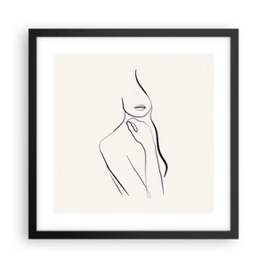 Poster in black frame - Wave of Melancholy - 40x40 cm