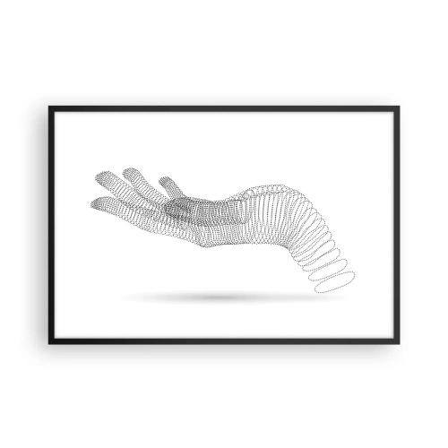 Poster in black frame - Springy Palm - 91x61 cm