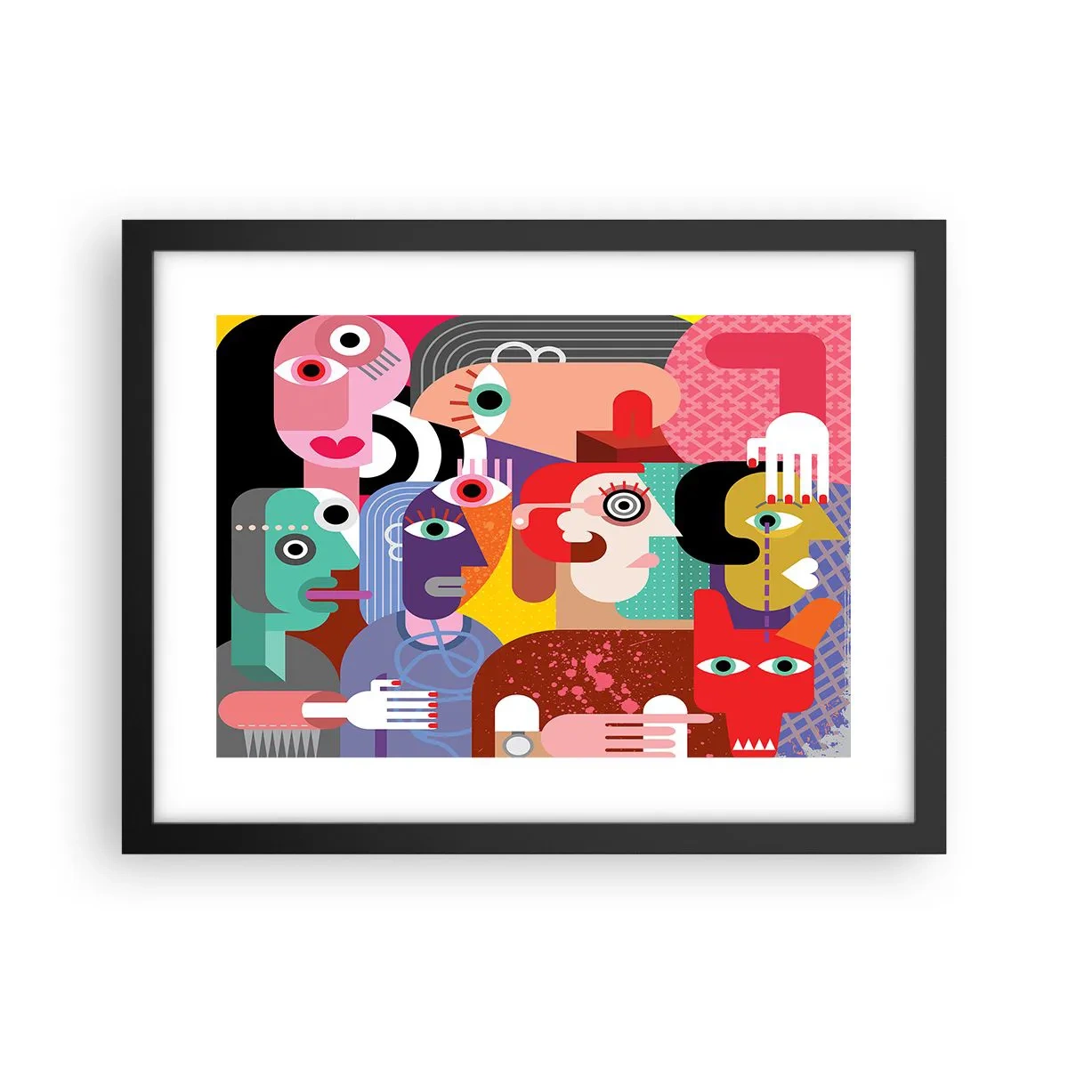 Poster in black frame - Picasso Sent Us - 40x30 cm