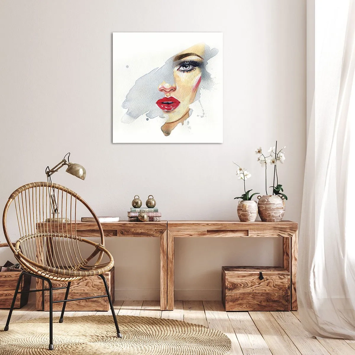 Canvas picture - Reflection in a Waterdrop - 40x40 cm