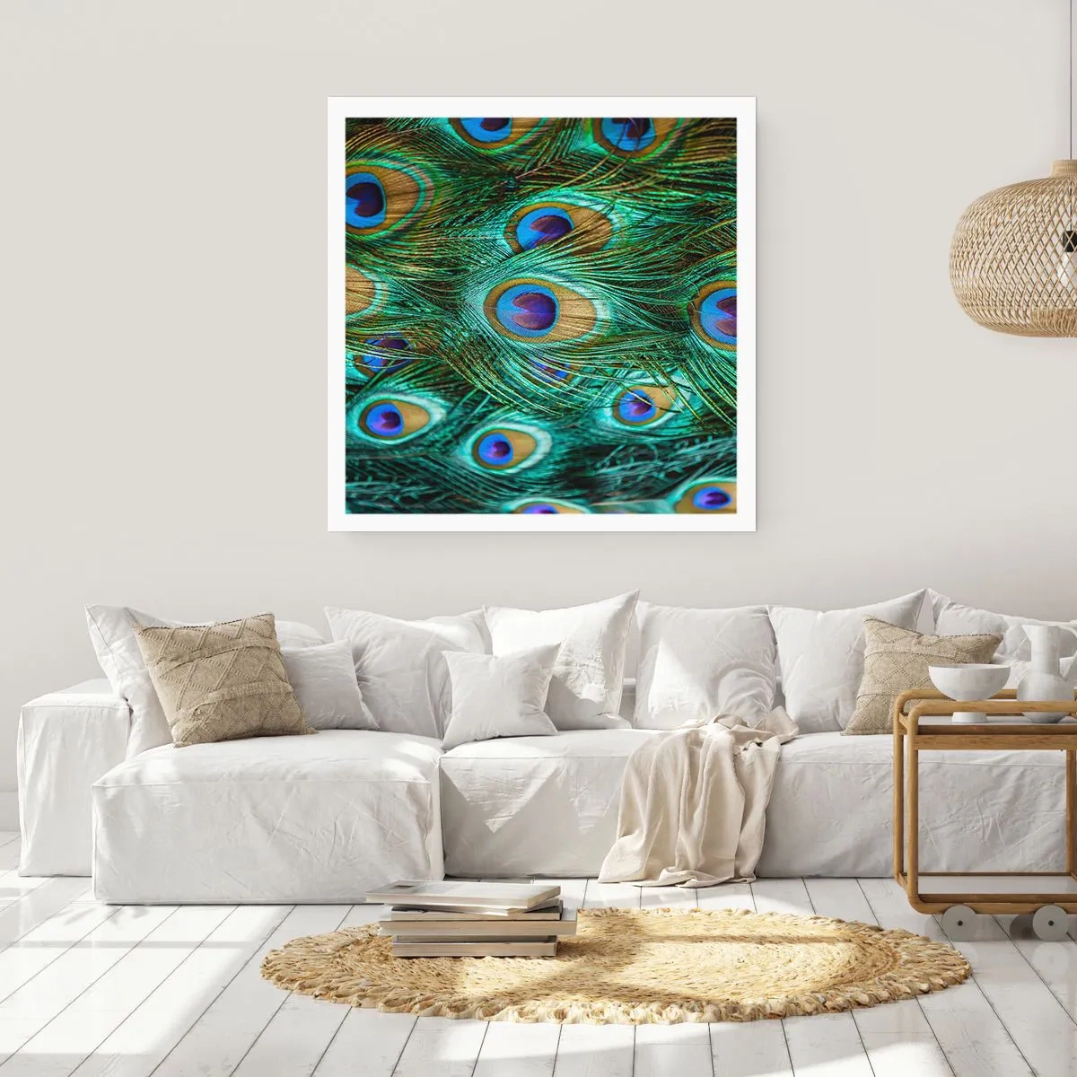 Poster - Peacock Eyes - 50x50 cm