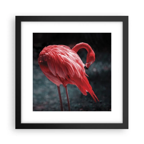 Poster in black frame - Crimson Poem of Nature - 30x30 cm