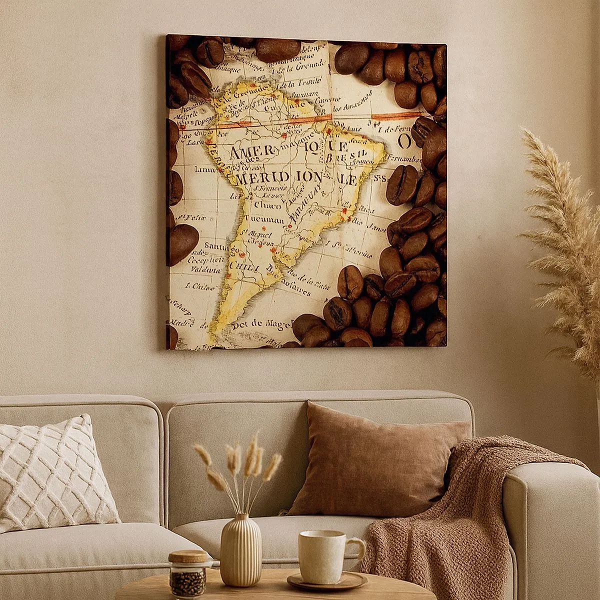 Canvas picture - Where Does the Best Coffee Come from? - 30x30 cm