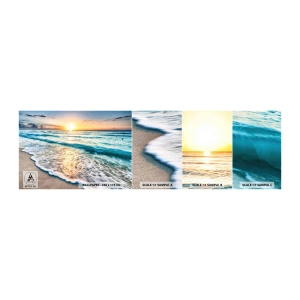 Photo Wallpaper Sample Self-Adhesive Deluxe Sticker - Sunset View - Landscape, Beach, Sunset - 100x30 cm