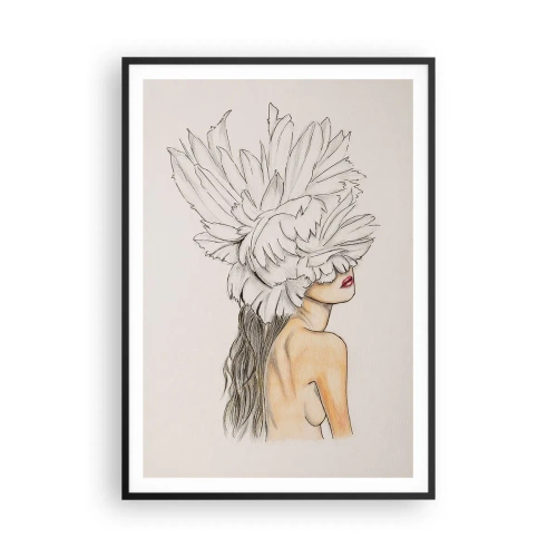 Poster in black frame - Crowned Beauty - 70x100 cm
