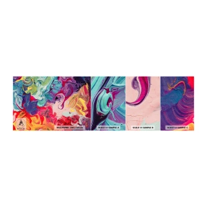 Photo Wallpaper Sample Standard Eco - Birth of Colours - Abstraction, Piece, Modern Pattern - 100x30 cm