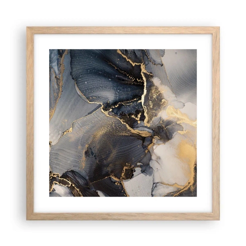 Poster in light oak frame - Life of a Stone - 40x40 cm