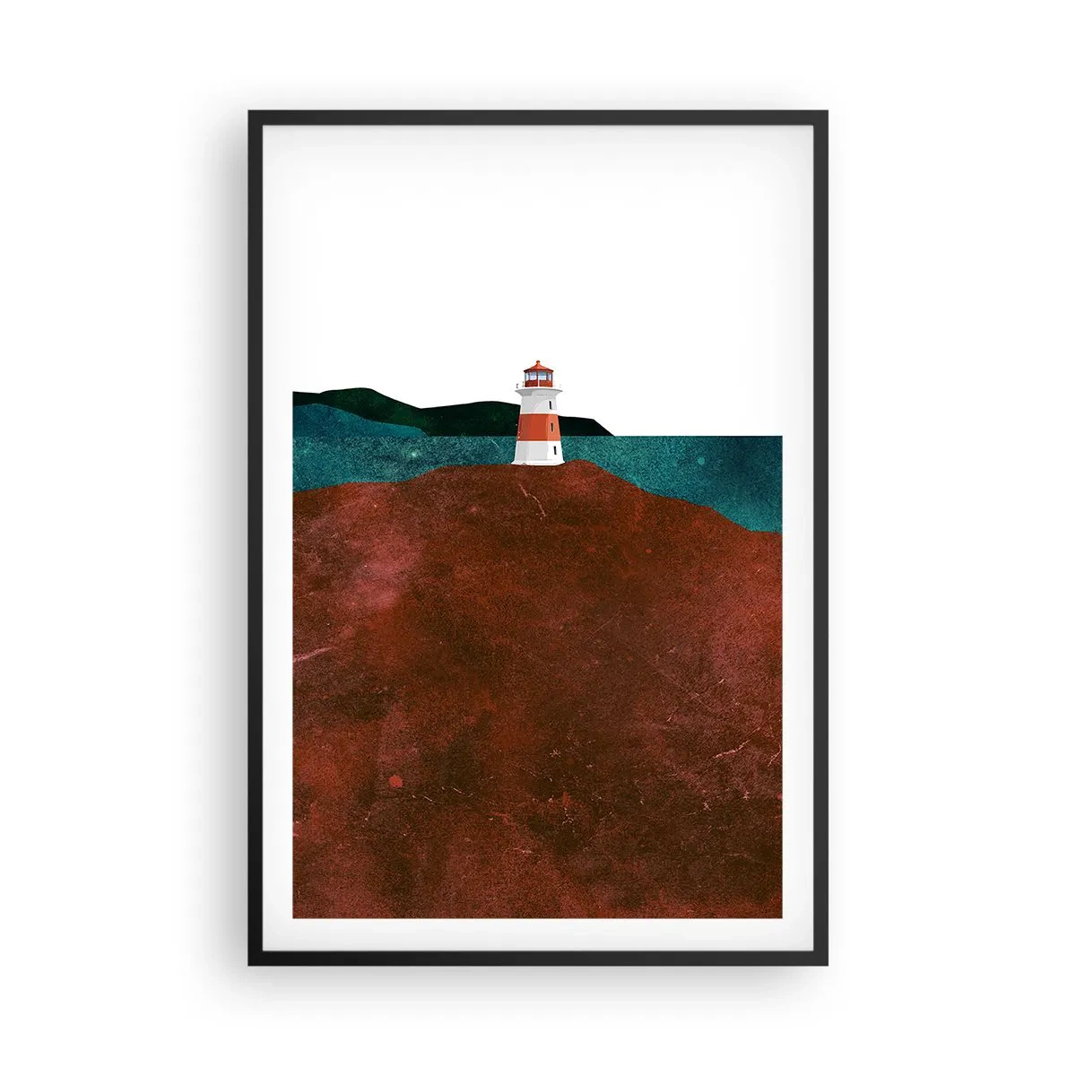 Poster in black frame - Gazing at the Sea - 61x91 cm