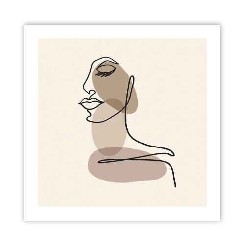 Poster - Listening to Herself - 50x50 cm