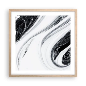 Poster in light oak frame - Connection of Opposites - 50x50 cm