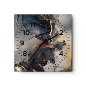 Wall clock - Clock on glass - Life of a Stone - 30x30 cm