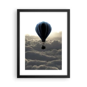 Poster in black frame - Wanderer above Clouds - 30x40 cm