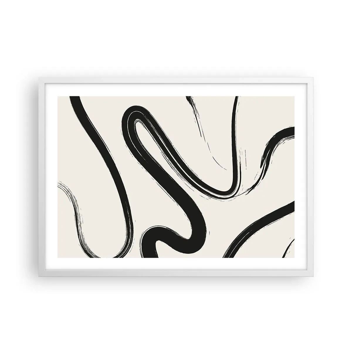Poster in white frmae - Black and White Fancy - 70x50 cm