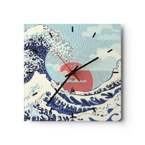 Wall clock - Clock on glass - From Japanese Inspirations - 40x40 cm